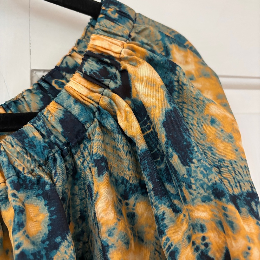 Ulla Johnson Nadya Blouse Constellation Patterned Silk Twill Shibori Size 2 - Picture 8 of 16